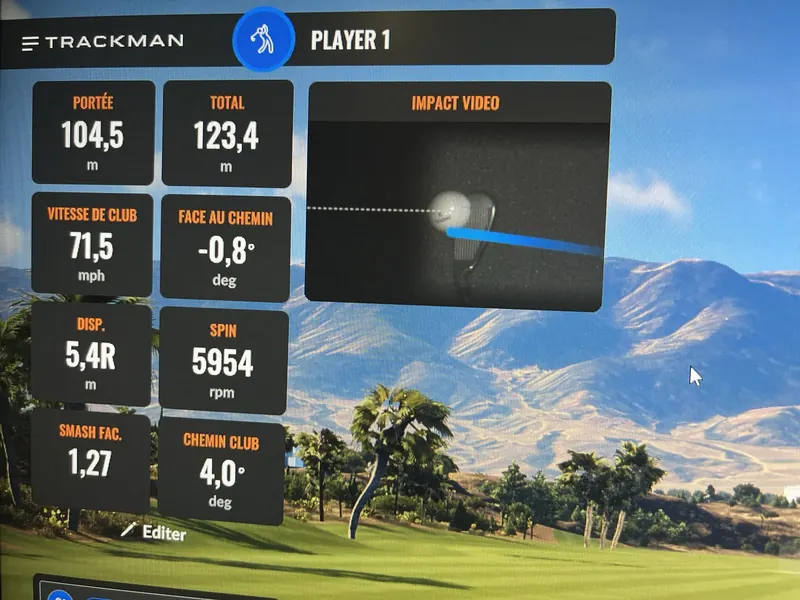 Cours de golf et coaching sur simulateur Trackman