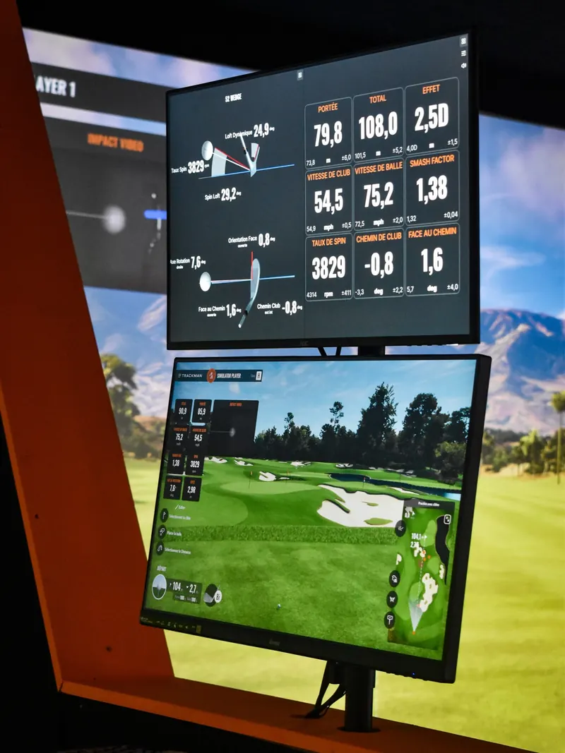 Simulateur de golf Trackman à The Golf House, Andernos